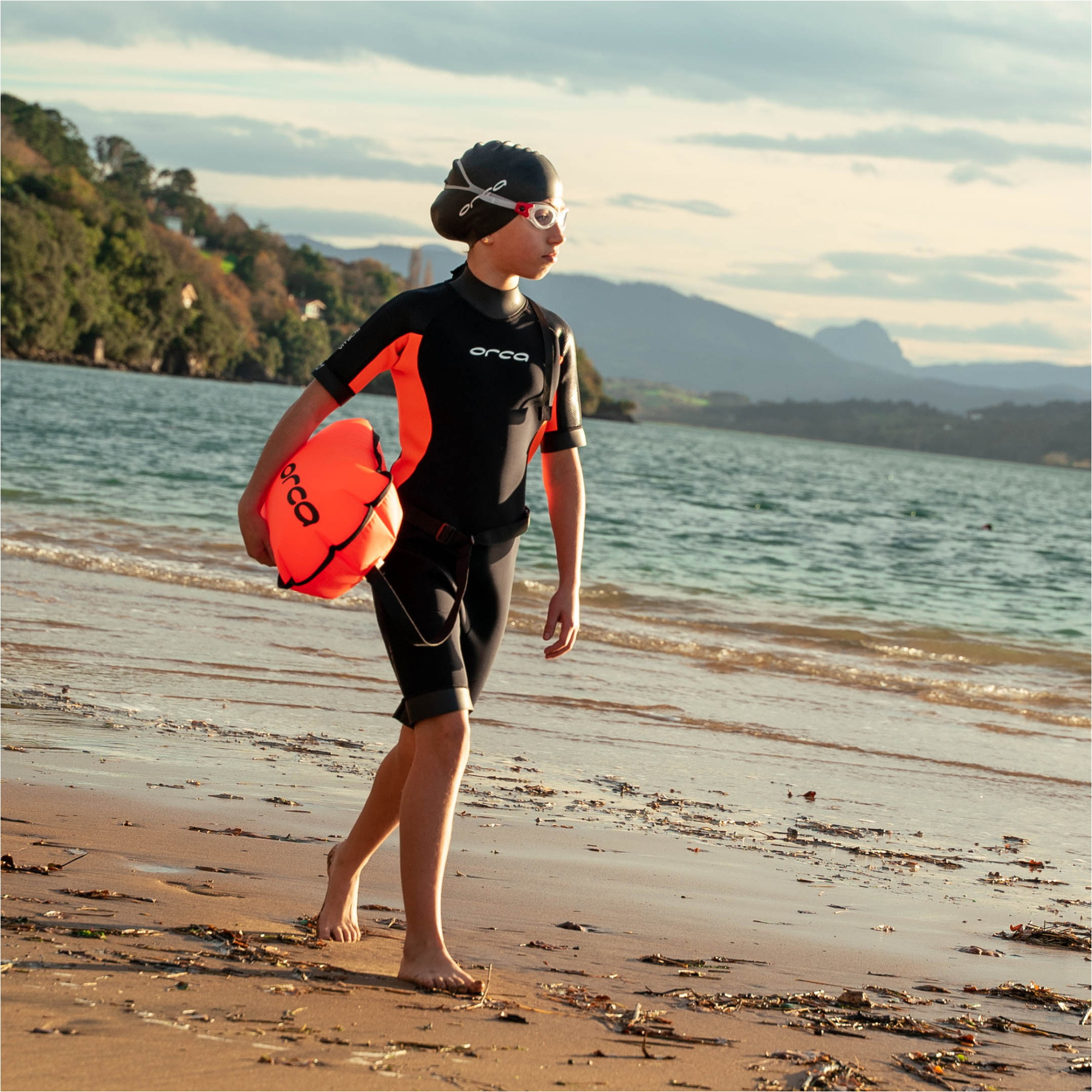 2026 Orca Junior Vitalis Shorty Swim Wetsuit NN9Y-BLK - Black